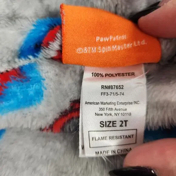 Nickelodeon Paw Patrol Boys Size 2t Robe Fall Cozy - Picture 3 of 6